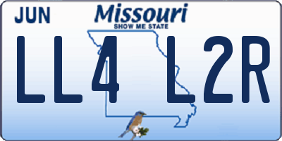 MO license plate LL4L2R