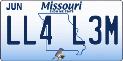 MO license plate LL4L3M