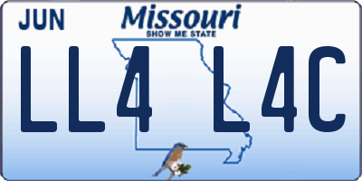 MO license plate LL4L4C