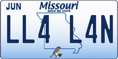 MO license plate LL4L4N