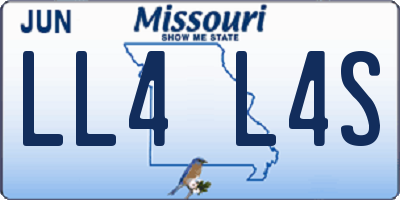 MO license plate LL4L4S