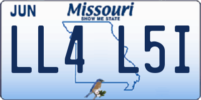 MO license plate LL4L5I