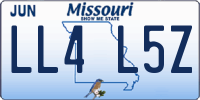 MO license plate LL4L5Z