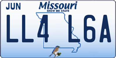 MO license plate LL4L6A