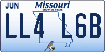 MO license plate LL4L6B