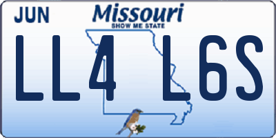 MO license plate LL4L6S