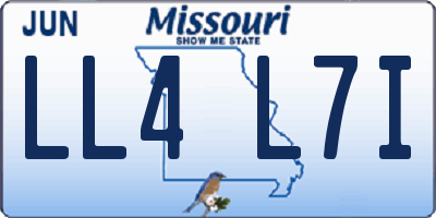MO license plate LL4L7I