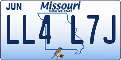MO license plate LL4L7J