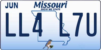 MO license plate LL4L7U