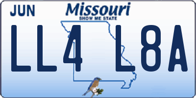 MO license plate LL4L8A