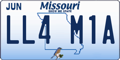 MO license plate LL4M1A