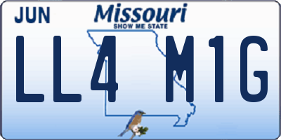 MO license plate LL4M1G