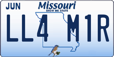 MO license plate LL4M1R