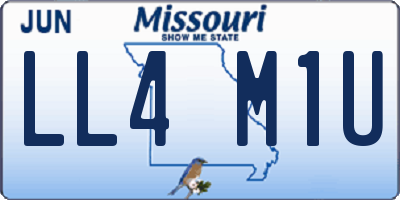 MO license plate LL4M1U