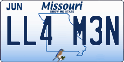 MO license plate LL4M3N
