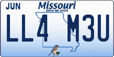 MO license plate LL4M3U
