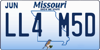 MO license plate LL4M5D