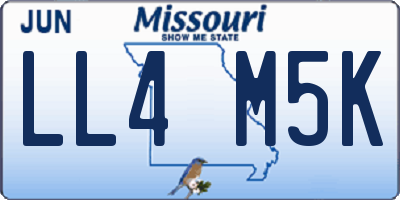 MO license plate LL4M5K