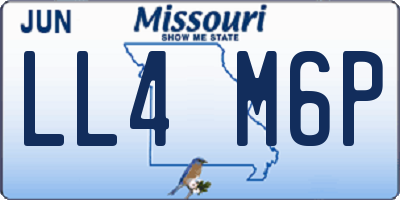 MO license plate LL4M6P