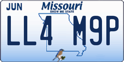 MO license plate LL4M9P