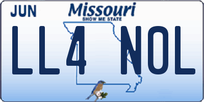 MO license plate LL4N0L
