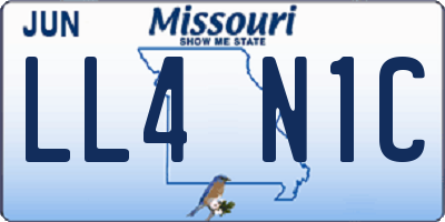 MO license plate LL4N1C