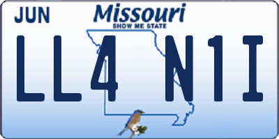 MO license plate LL4N1I