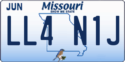 MO license plate LL4N1J