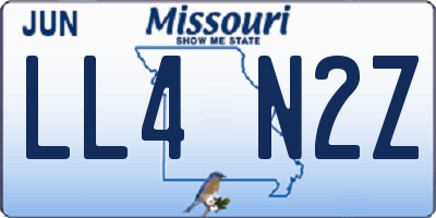 MO license plate LL4N2Z
