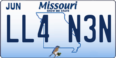 MO license plate LL4N3N