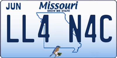MO license plate LL4N4C