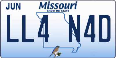 MO license plate LL4N4D