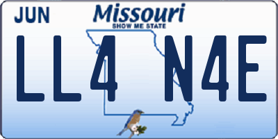 MO license plate LL4N4E