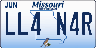 MO license plate LL4N4R