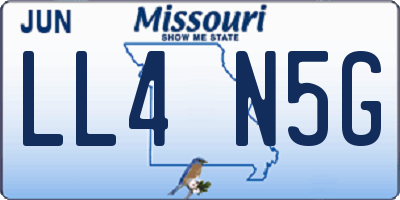 MO license plate LL4N5G
