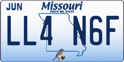 MO license plate LL4N6F