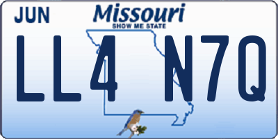 MO license plate LL4N7Q