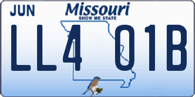 MO license plate LL4O1B