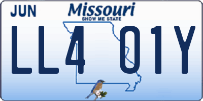 MO license plate LL4O1Y