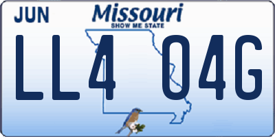 MO license plate LL4O4G