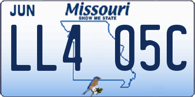 MO license plate LL4O5C