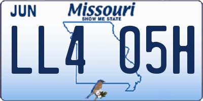 MO license plate LL4O5H