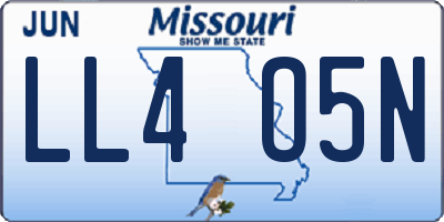 MO license plate LL4O5N
