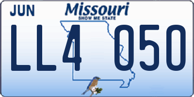 MO license plate LL4O5O