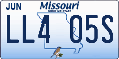 MO license plate LL4O5S