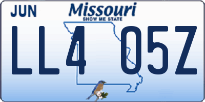 MO license plate LL4O5Z
