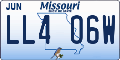 MO license plate LL4O6W