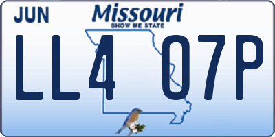 MO license plate LL4O7P