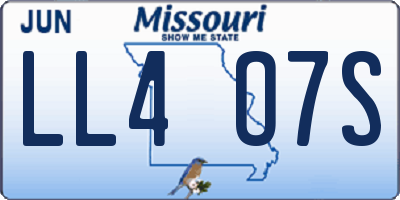 MO license plate LL4O7S