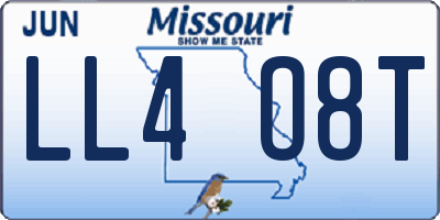 MO license plate LL4O8T